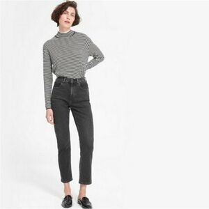 Everlane High Rise Ankle Length Skinny Jeans Washed Black Size 32